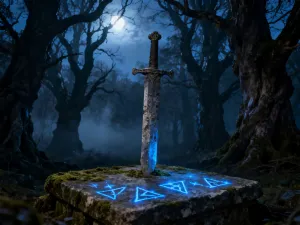 Złota ikona drzewka umiejętności otoczona magicznymi drobinkami, symbolizująca postęp i zdobywanie osiągnięć w grze.
